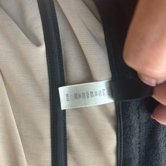 Gossard Black Lace Satin Corset Bustier 32D with Garters - Picture 6 of 6